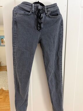rag & bone Grey Lace-Up Skinny Jeans